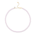 Load image into Gallery viewer, 6mm Sheer Pink Crystal Beaded Adjustable Necklace
