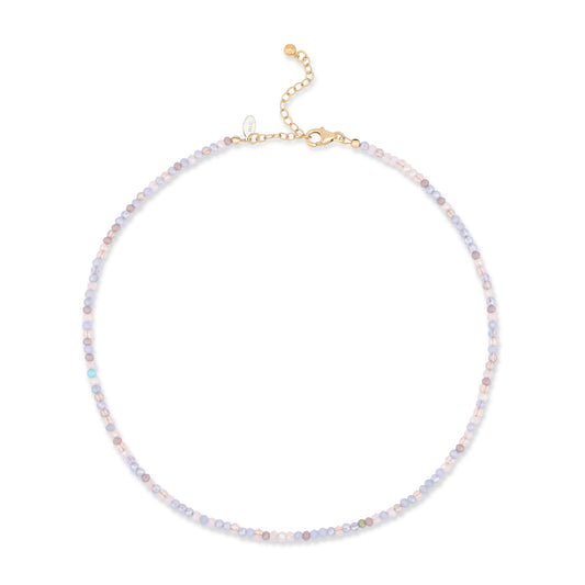 2mm Purple Multicolored Crystal Beaded Adjustable 15"-17"