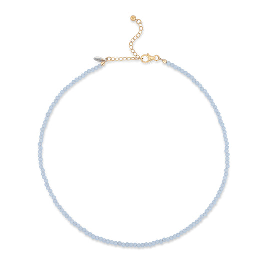 2mm Periwinkle Crystal Beaded Adjustable 15"-17"