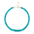 Load image into Gallery viewer, Enhanced Blue Opal Adjustable Beaded Necklace
