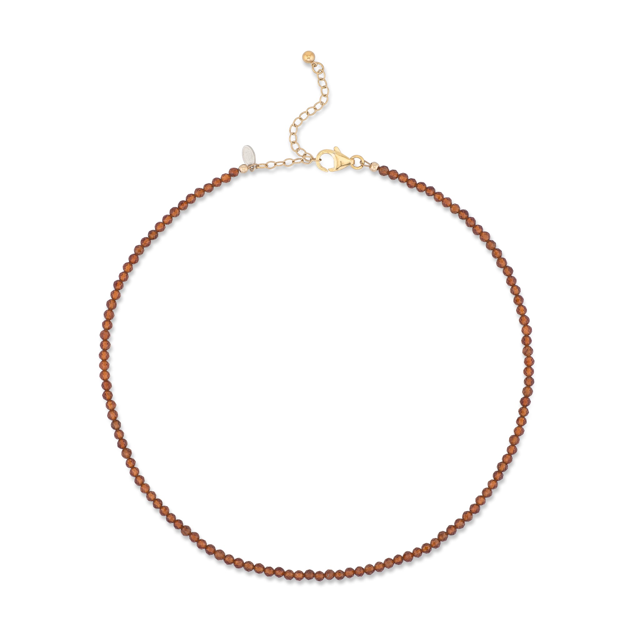 3mm Garnet Beaded Adjustable 15"-17"