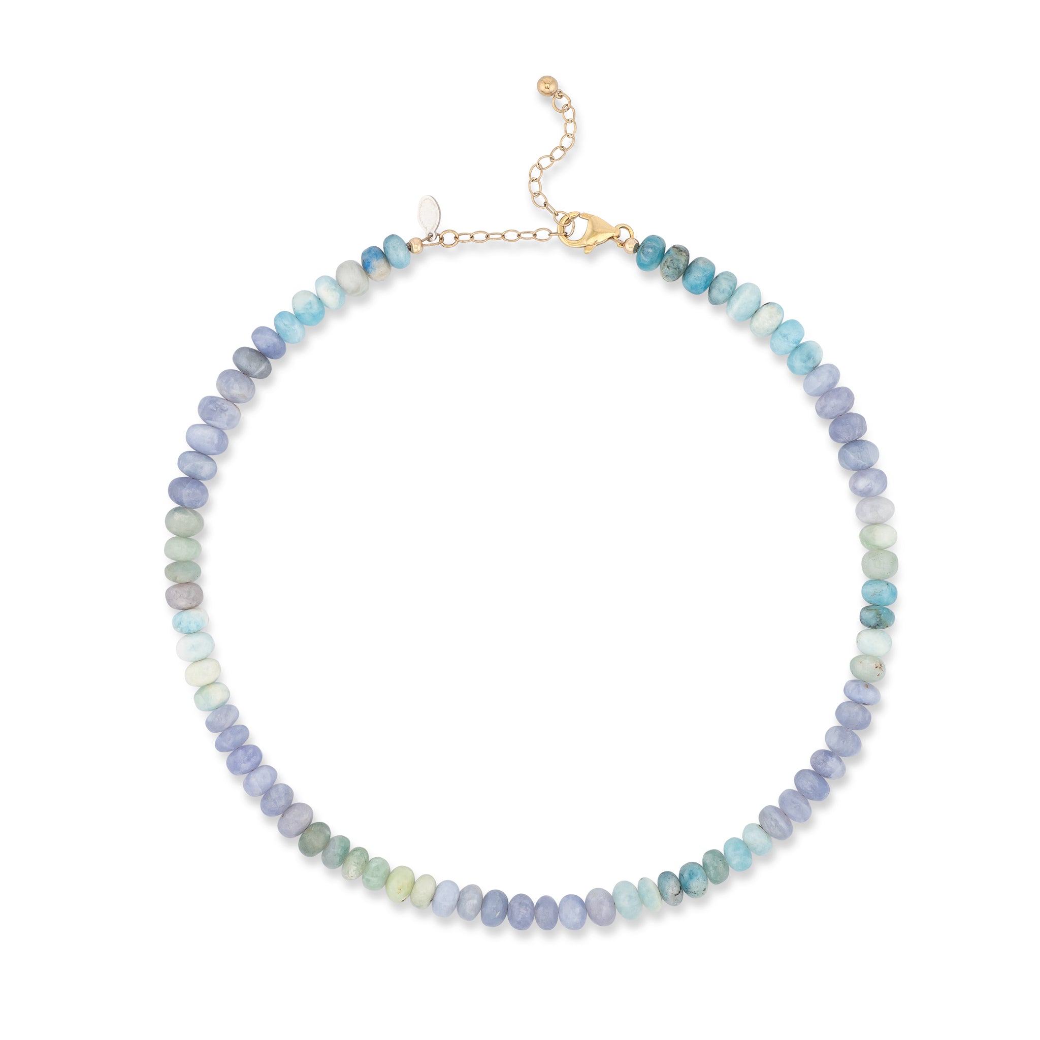 Hackmanite Adjustable Beaded Necklace 15"-17"