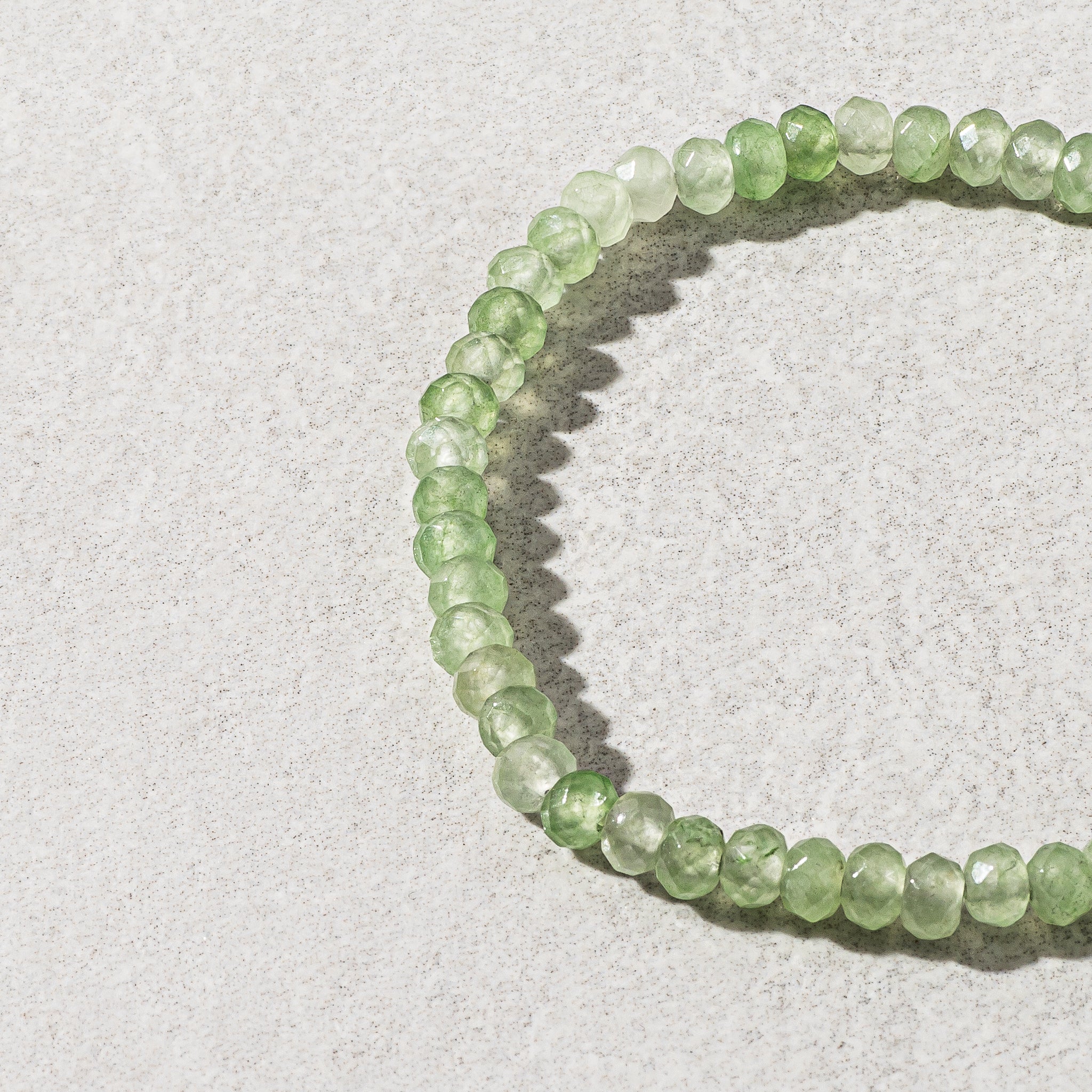 4mm Bright Green Jade Beaded Bracelet