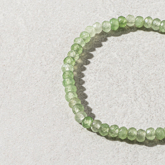 4mm Bright Green Jade Beaded Bracelet