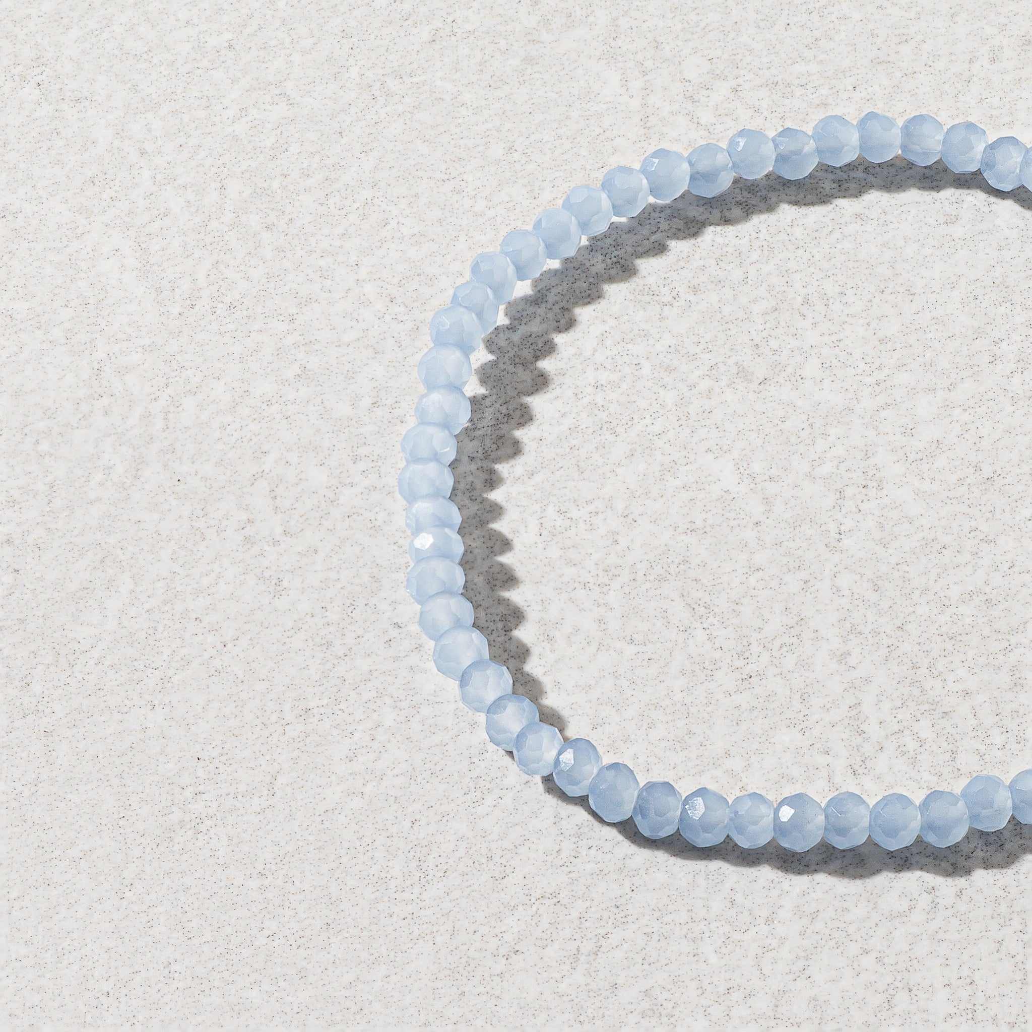 2mm Periwinkle Crystal Beaded Bracelet