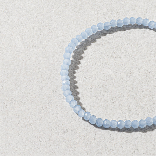 2mm Periwinkle Crystal Beaded Bracelet