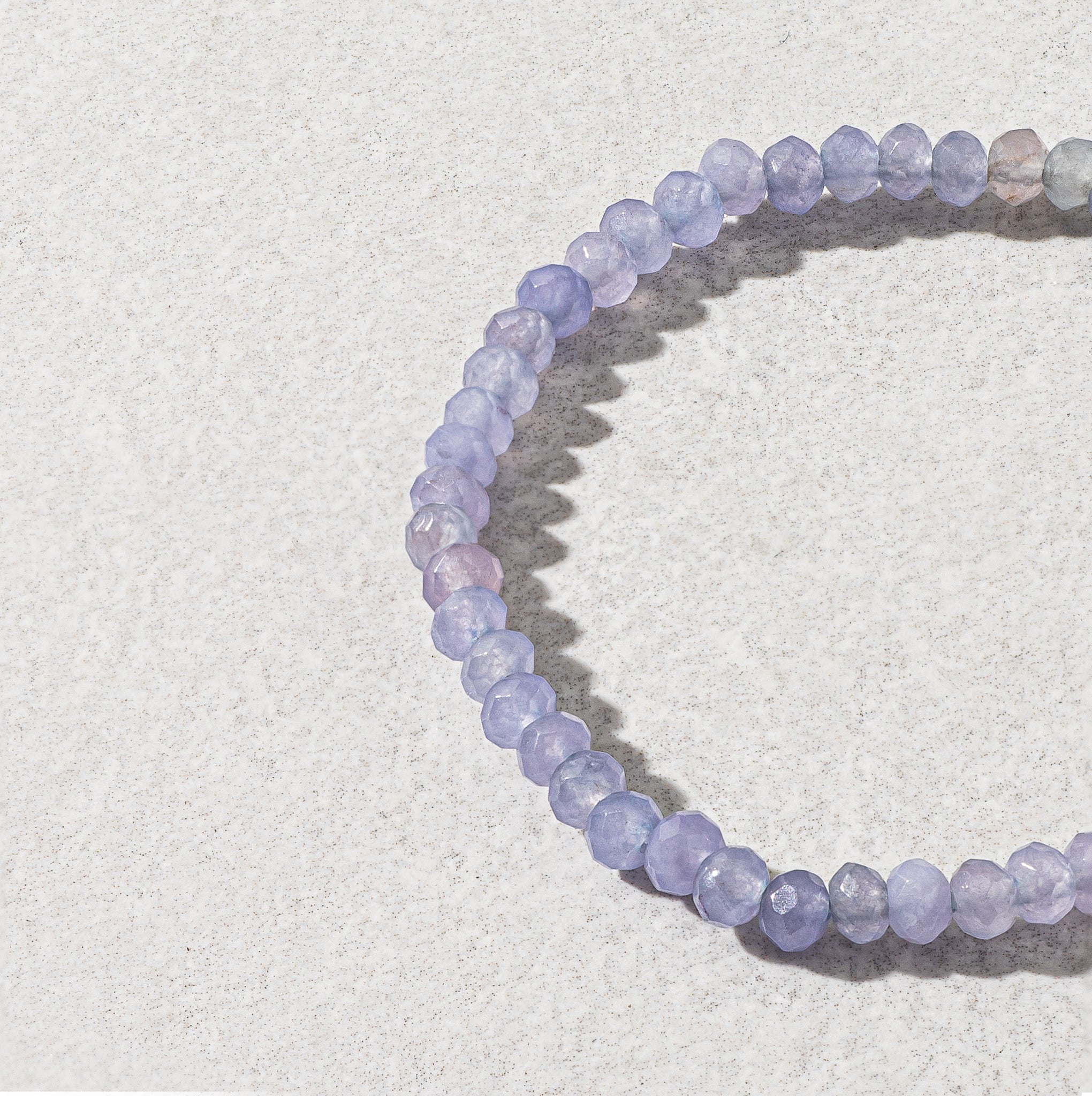 4mm Lavender Faceted Jade Beaded Bracelet