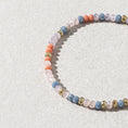 Load image into Gallery viewer, 2mm Peach Multicolored Crystal Beaded Bracelet
