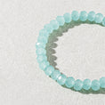 Load image into Gallery viewer, 6mm Sheer Mint Green Crystal Beaded Bracelet
