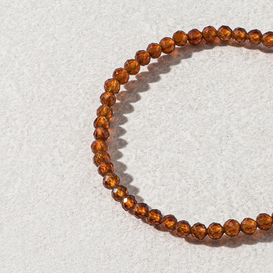 3mm Garnet Beaded Bracelet