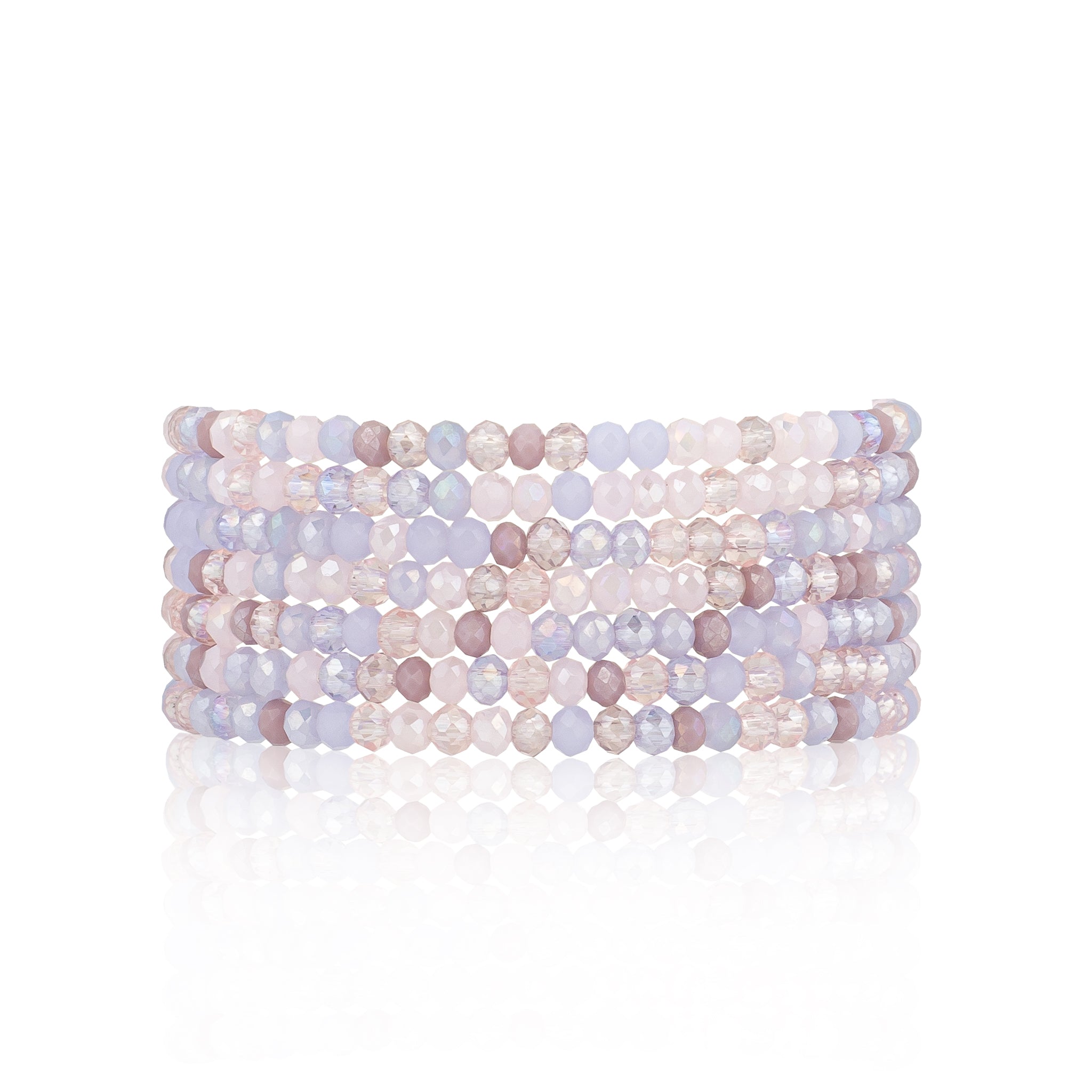 2mm Purple Multicolored Crystal Seven Wrap