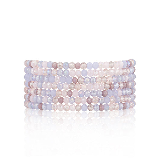 2mm Purple Multicolored Crystal Seven Wrap