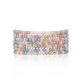 Load image into Gallery viewer, 2mm Peach Multicolored Crystal Seven Wrap Bracelet and Necklace
