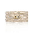 Load image into Gallery viewer, Champagne Quartz Seven Wrap Cubic Zirconia Yellow Bracelet & Necklace
