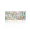 Load image into Gallery viewer, 2mm Soft Green Multicolored Crystal Seven Wrap
