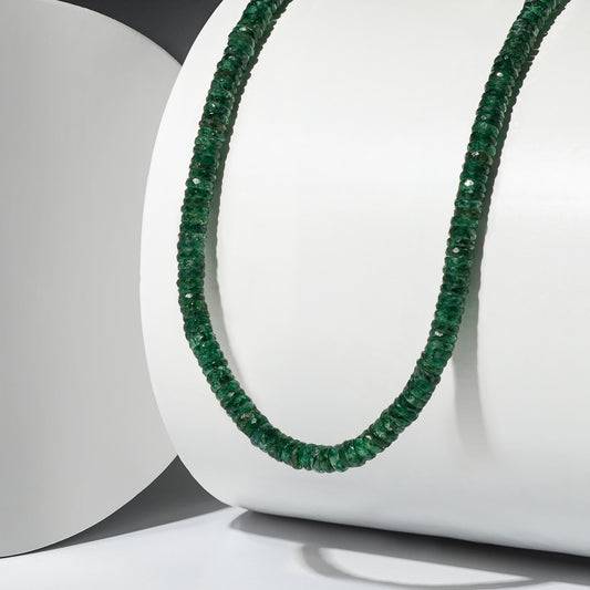 Green Aventurine Fixed Beaded Necklace 28"