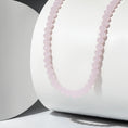 Load image into Gallery viewer, 6mm Sheer Pink Crystal Beaded Adjustable Necklace
