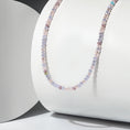 Load image into Gallery viewer, 2mm Purple Multicolored Crystal Beaded Adjustable 15"-17"
