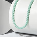 Load image into Gallery viewer, 6mm Mint Green Crystal Beaded Adjustable Necklace
