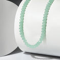 Load image into Gallery viewer, 6mm Sheer Mint Green Crystal Beaded Adjustable Necklace

