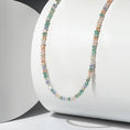 Load image into Gallery viewer, 2mm Soft Green Multicolored Crystal Beaded Adjustable 15"-17"
