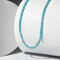 Load image into Gallery viewer, 2mm Blue Zircon Adjustable Necklace
