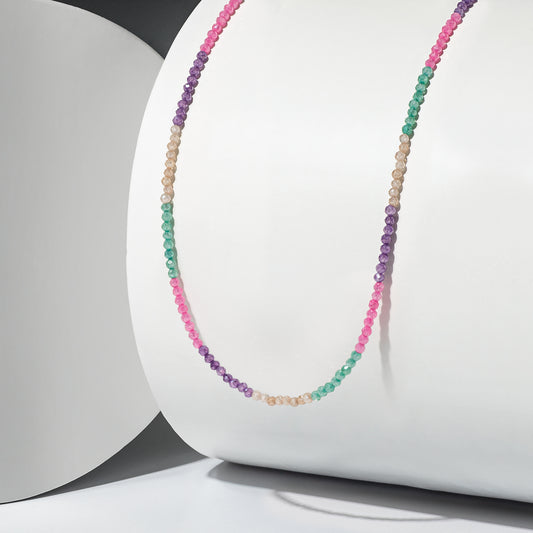 1.5mm Multicolored Cubic Zirconia Itsy Adjustable 15"-17"