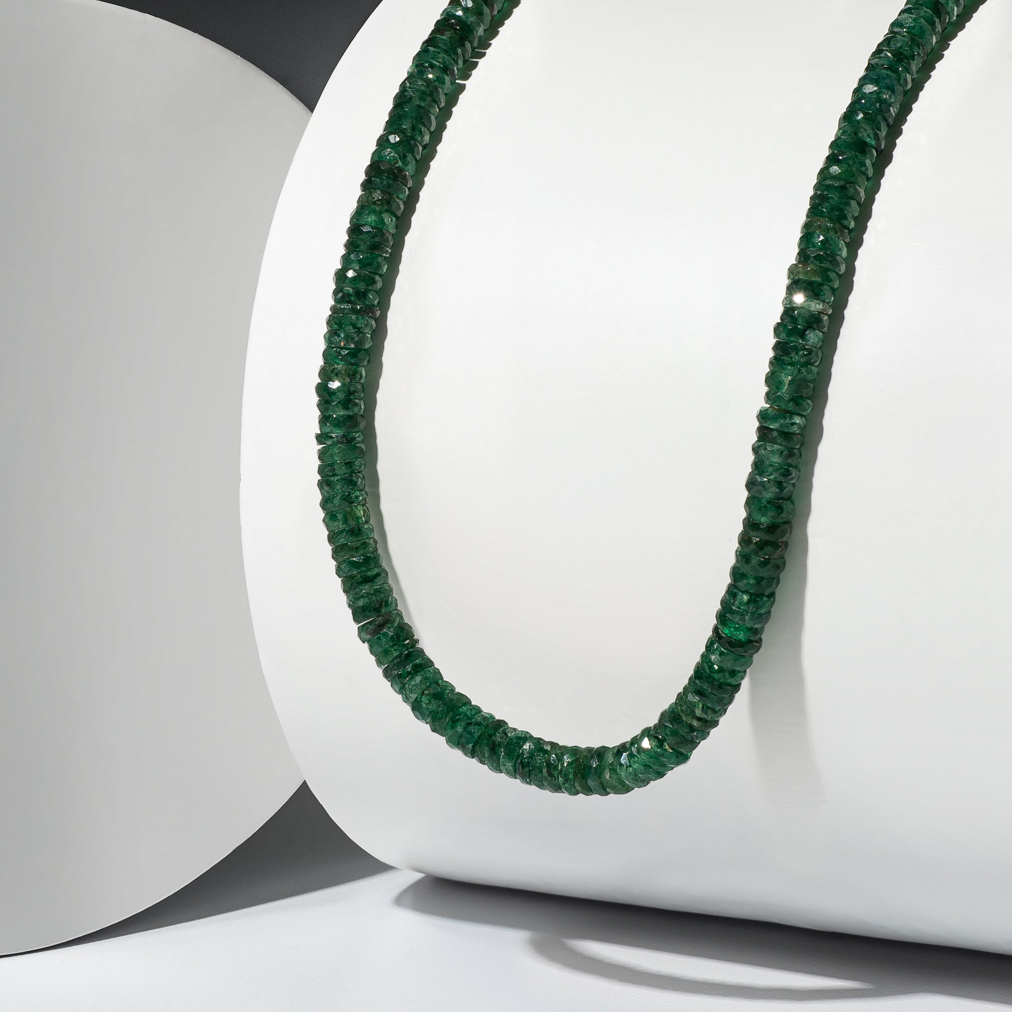 Green Aventurine Adjustable Beaded Necklace 15"-17"
