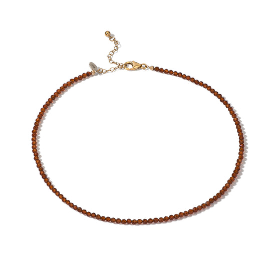 3mm Garnet Beaded Adjustable 15"-17"