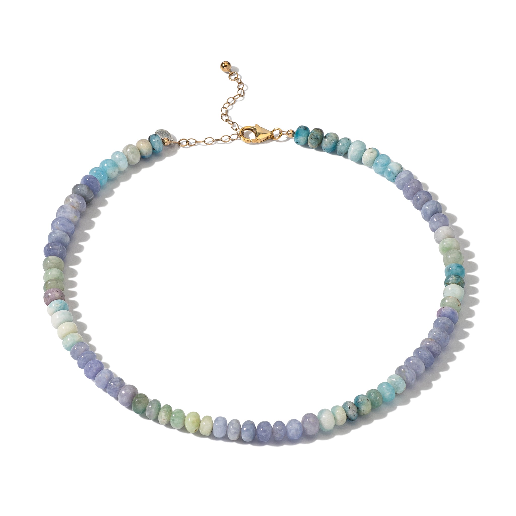 Hackmanite Adjustable Beaded Necklace 15"-17"