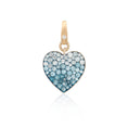 Load image into Gallery viewer, 14 Karat Yellow Gold and Ombre Topaz Heart Clip Charm
