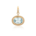 Load image into Gallery viewer, 14 Karat Yellow Gold and Blue Topaz Oval Clip Charm
