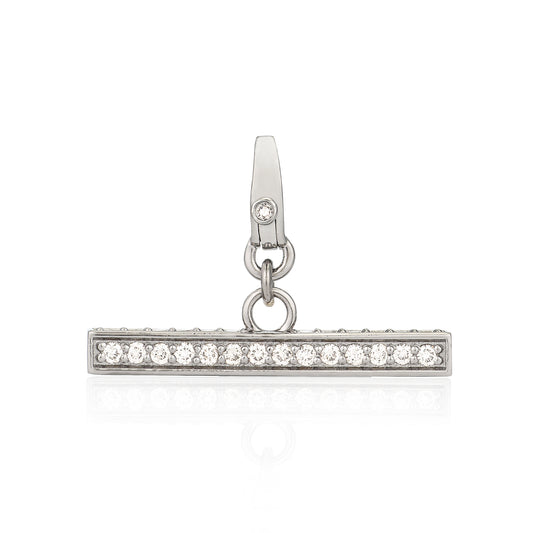Sterling Silver and Black Rhodium Diamond Toggle Clip Charm