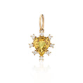 Load image into Gallery viewer, 14 Karat Yellow Gold and Diamond Citrine Slide Charm
