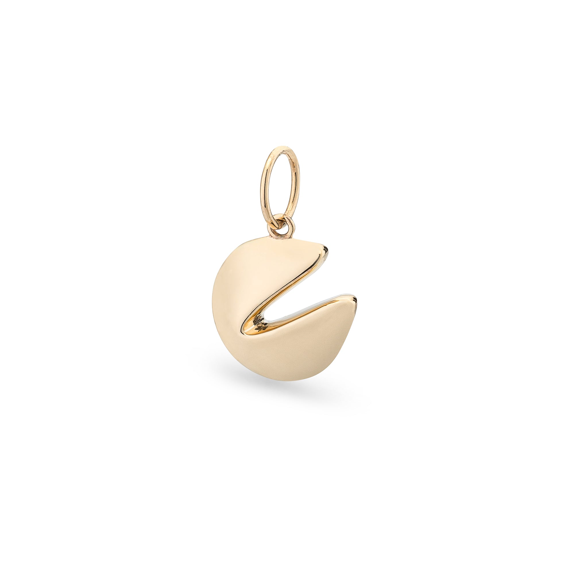 14 Karat Yellow Gold Fortune Cookie Slide Charm