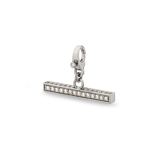 Sterling Silver and Black Rhodium Diamond Toggle Clip Charm
