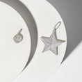 Load image into Gallery viewer, 14 Karat White Gold and Diamond Jumbo Star Slide Charm
