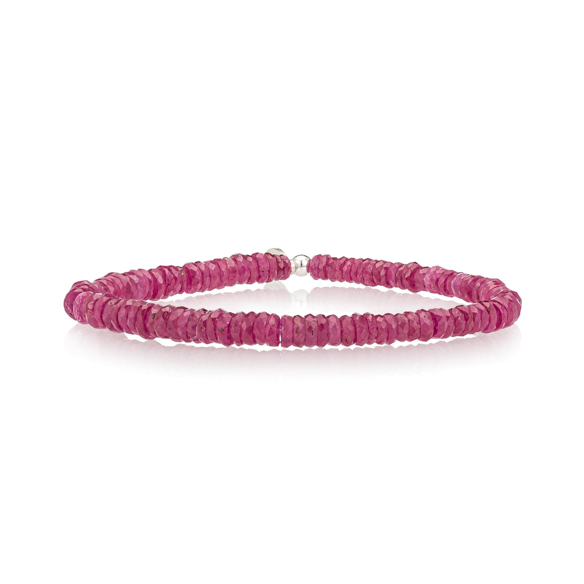 Pink Sapphire Beaded Bracelet