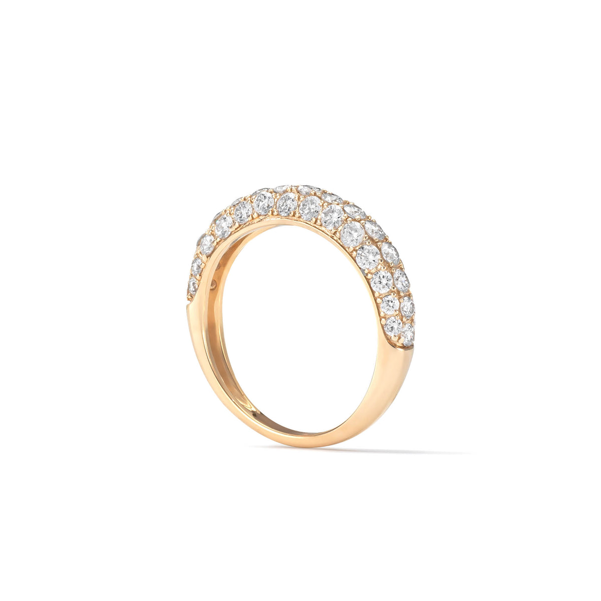 14 Karat Yellow Gold Diamond Pinky Ring