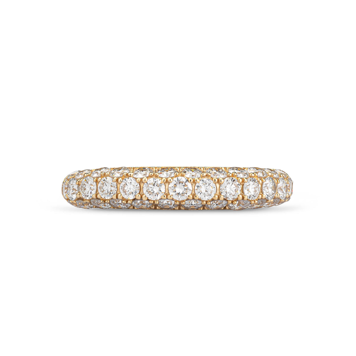 14 Karat Yellow Gold Diamond Pinky Ring