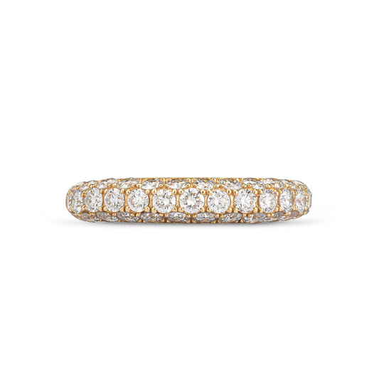 14 Karat Yellow Gold Diamond Pinky Ring