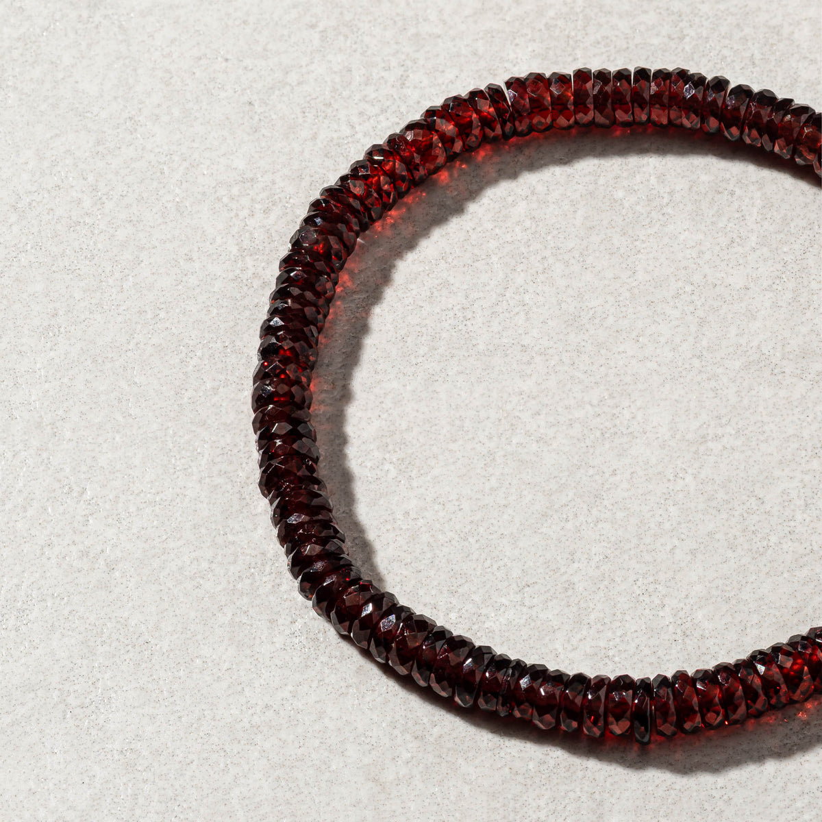 Garnet Beaded Bracelet