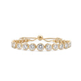 Load image into Gallery viewer, 14K Moissanite Round Brilliant Adjustable Pull Tennis Bracelet
