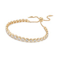 Load image into Gallery viewer, Yellow Gold Moissanite Round Brilliant Adjustable Pull Tennis Bracelet
