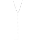 Load image into Gallery viewer, White Gold Moissanite Round Brilliant Lariat Necklace
