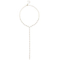 Load image into Gallery viewer, Yellow Gold Moissanite Round Brilliant Lariat Necklace 3.50cts
