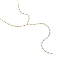 Load image into Gallery viewer, Yellow Gold Moissanite Round Brilliant Lariat Necklace 3.50cts
