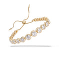 Load image into Gallery viewer, 14K Moissanite Round Brilliant Adjustable Pull Tennis Bracelet
