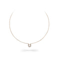 Load image into Gallery viewer, 14K Moissanite Horseshoe Pendant Necklace
