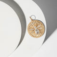 Load image into Gallery viewer, 14 Karat Moissanite Bee Disk Charm
